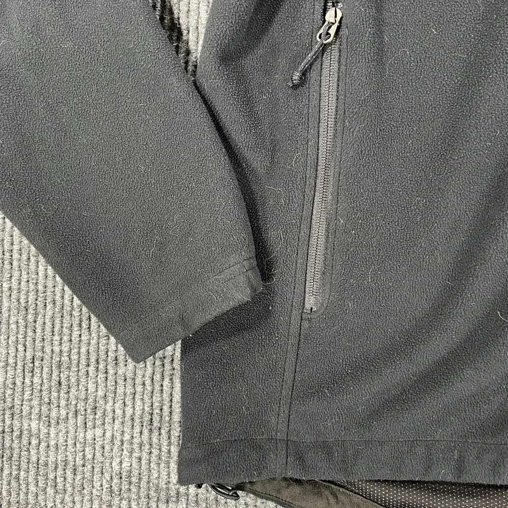 The North Face Coat Jacket Mens Large Black Long Sleeve Full Zip Windwall